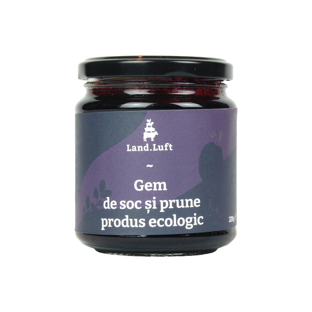 Organic Elderberry & Plum Jam - Reduced Sugar 320g