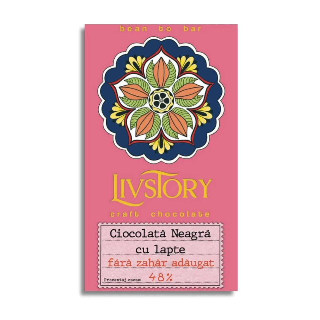 Milk Chocolate with No Added Sugar 48%, 65g