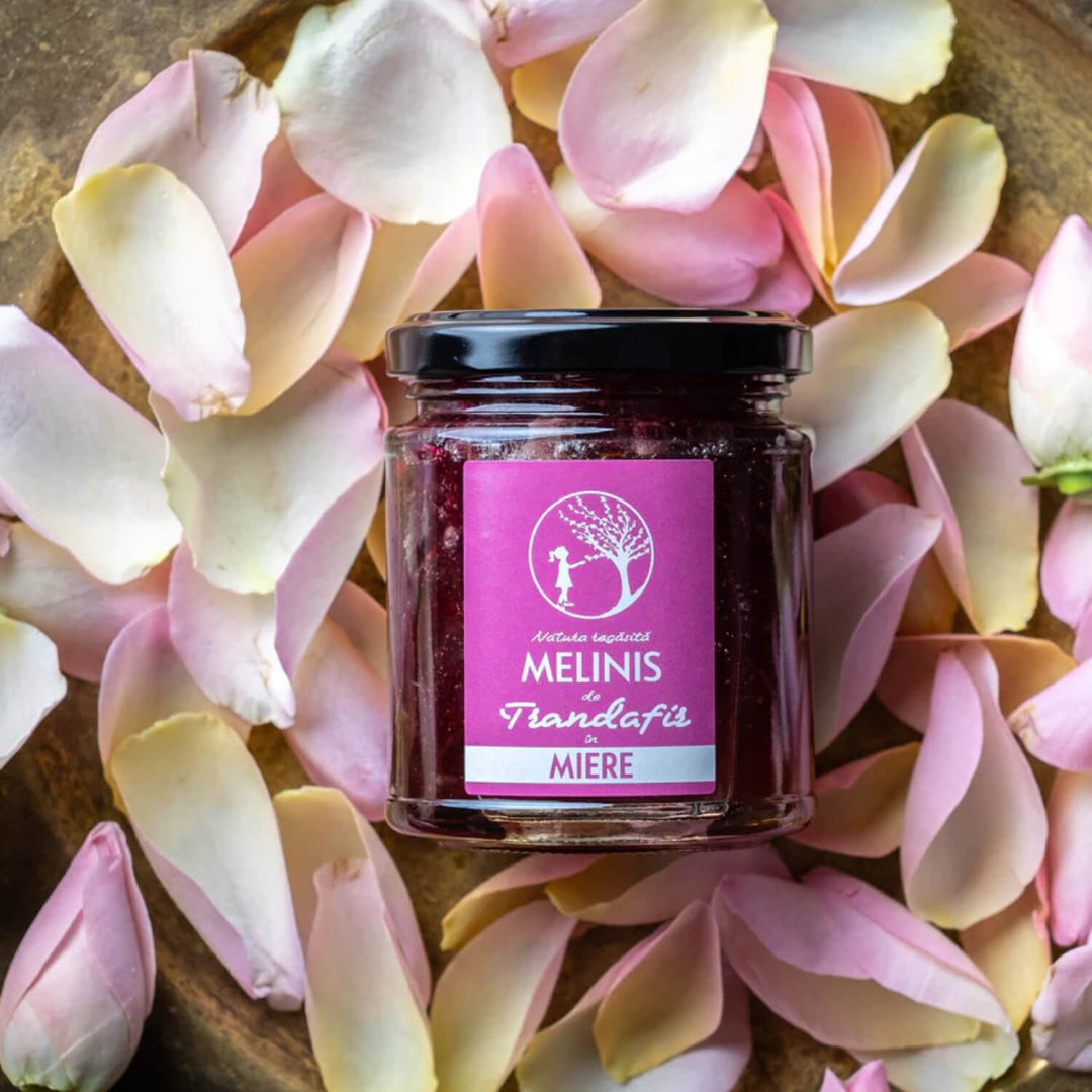 Damask Rose in Acacia Honey 230g
