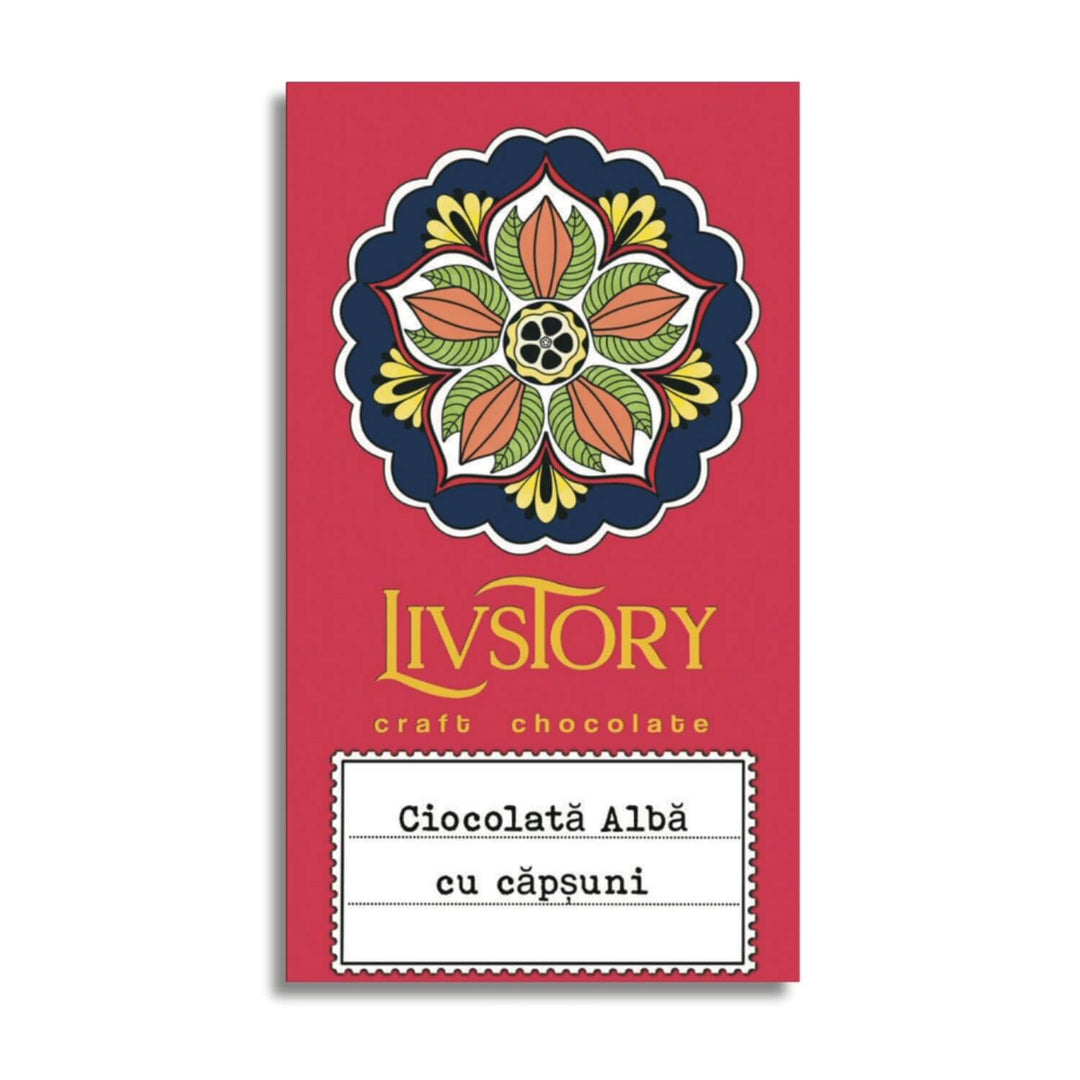 White Chocolate with Strawberries 65g