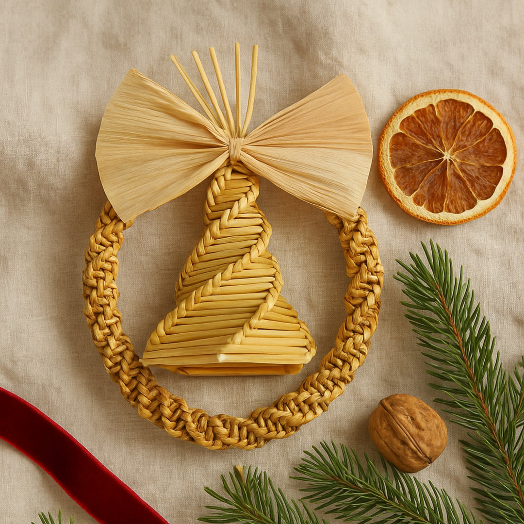 Straw Bell in Wreath Decoration