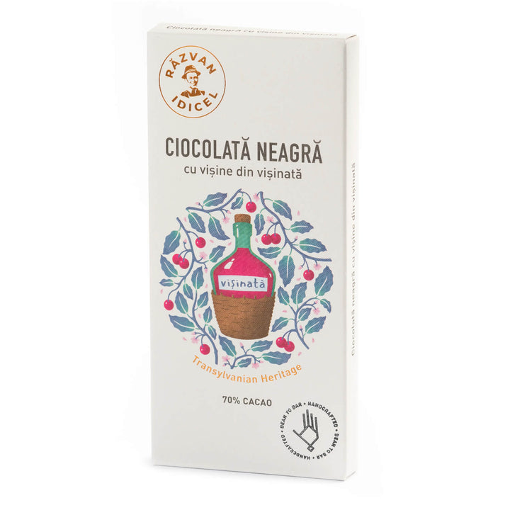 Dark chocolate 70% with sour cherries & 'visinata' 80g